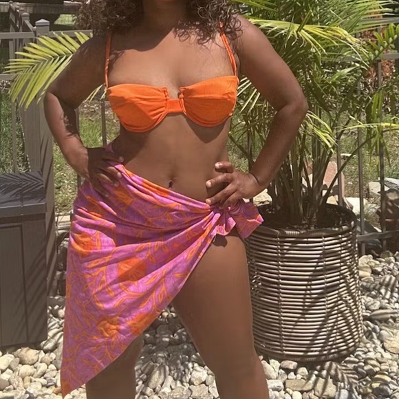 Liberty & Justice Saran Sarong Cover Up in Grotto Pink Print NWT - Picture 3 of 7